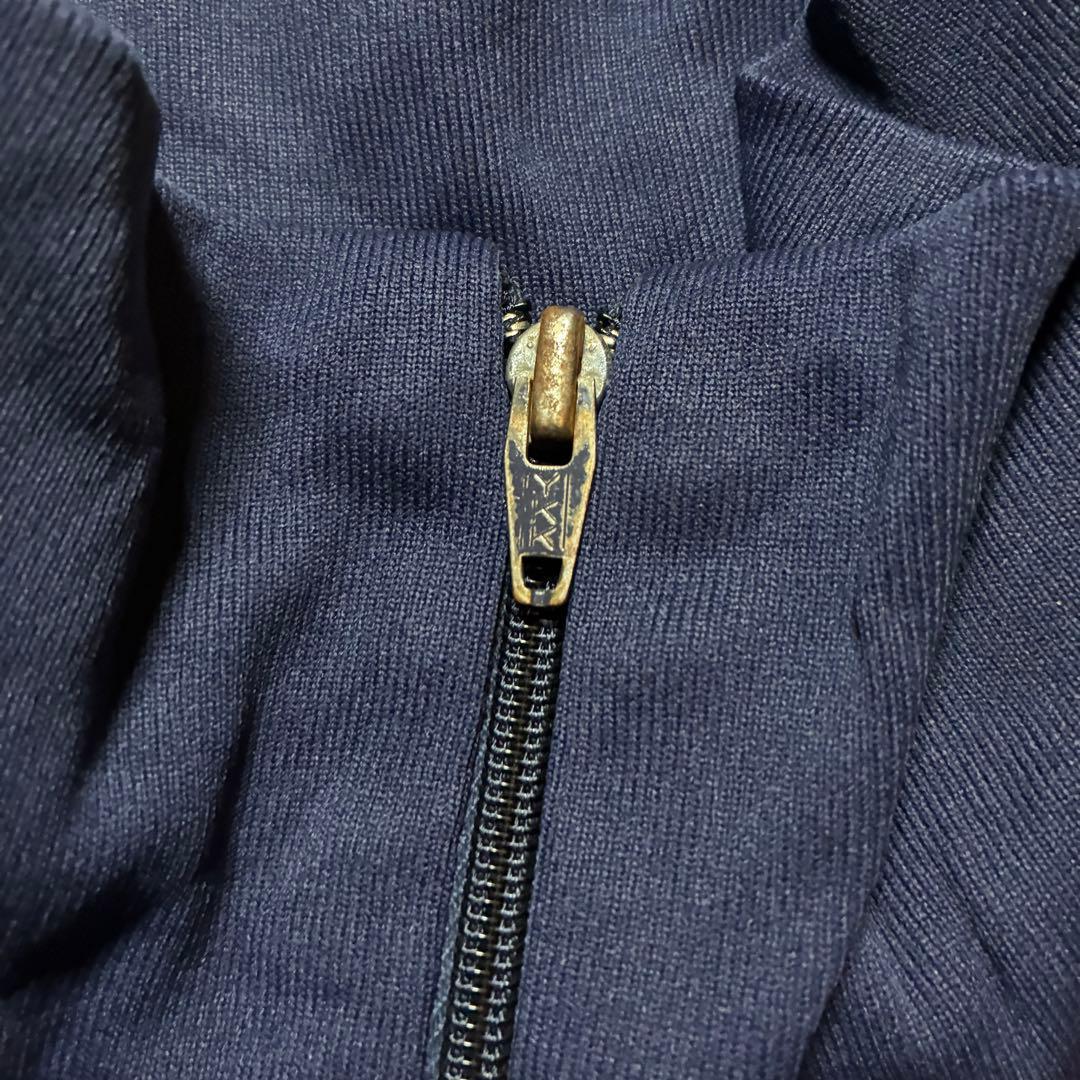 70s80s adidasトラックジャケット刺繍ロゴトレフォイル赤ネイビーY2K