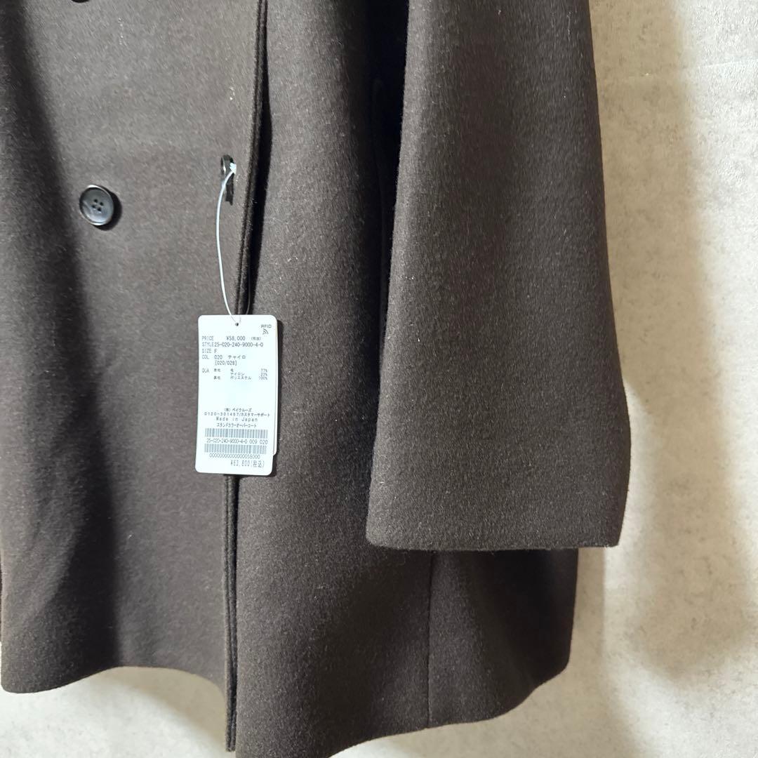 新品タグ付✨NOBLE スタンドカラーオーバーコート 完売色ブラウン 日本製 F