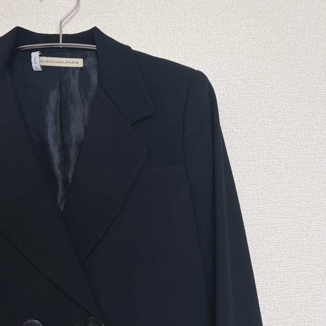 バレンシアガ ロングコート　ブラック