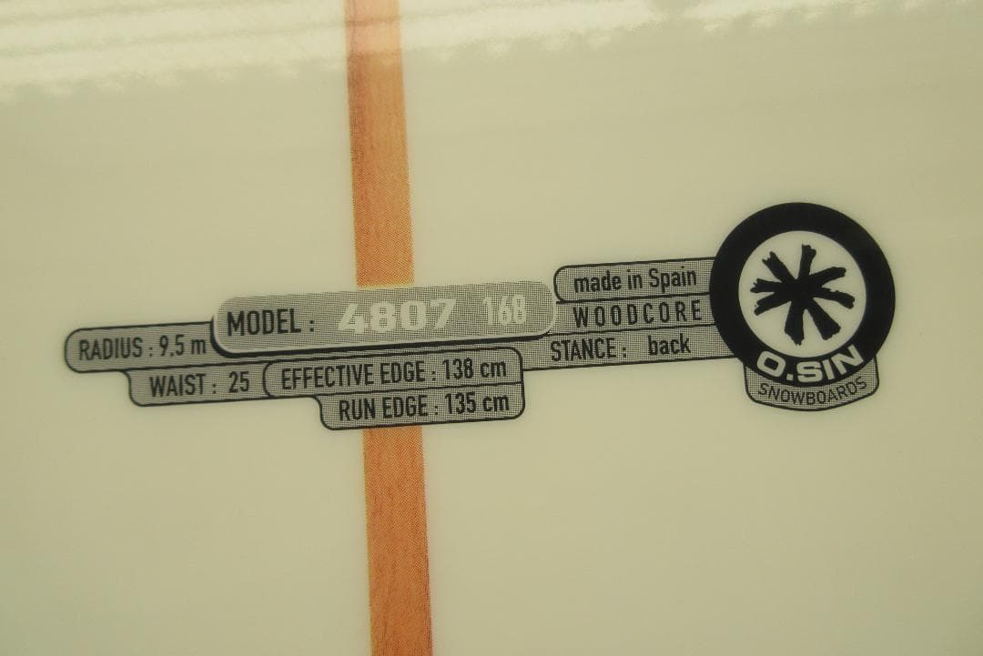 O.SIN 4807 168 ツインテール スノーボード *1010