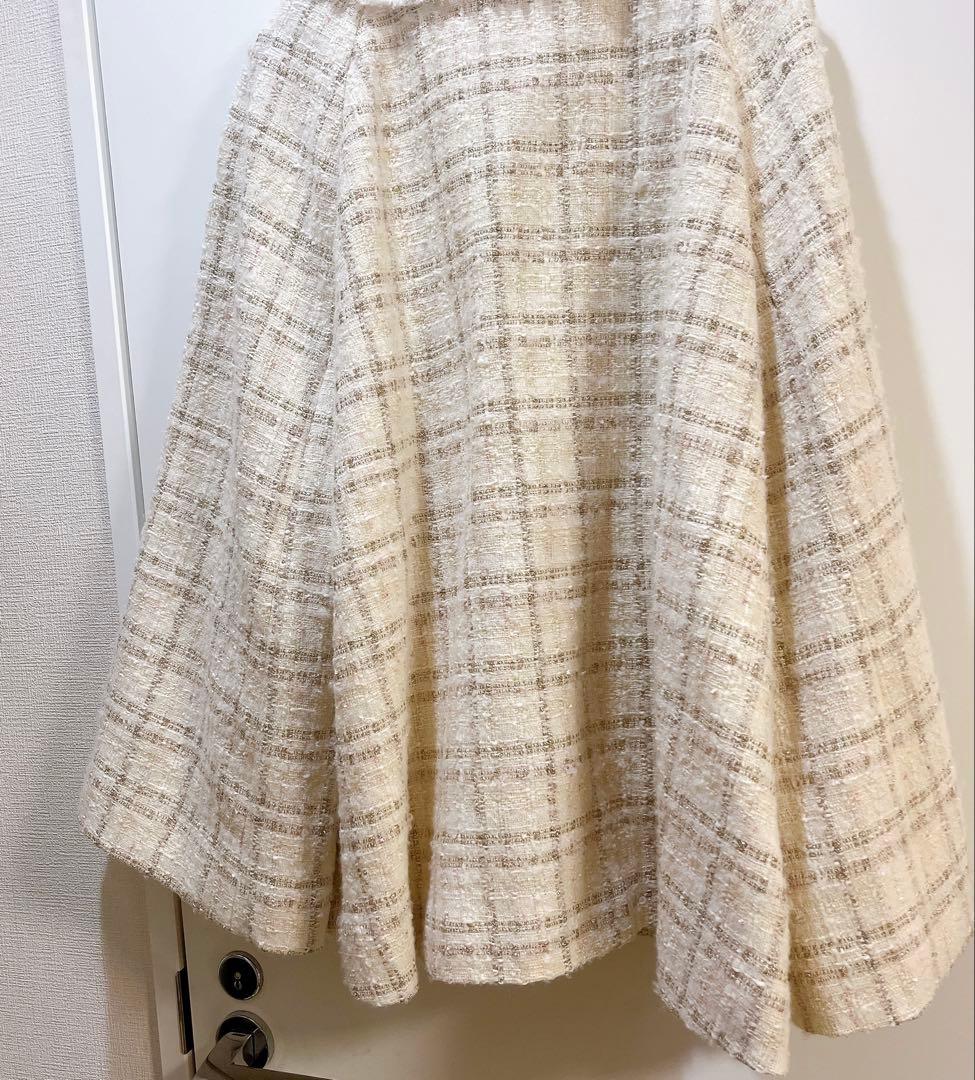 ほぼ新品♡ グレースコンチネンタル ツイードジャケット フリンジ 金釦 キナリ