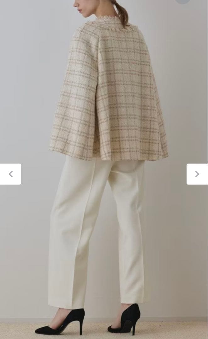 ほぼ新品♡ グレースコンチネンタル ツイードジャケット フリンジ 金釦 キナリ