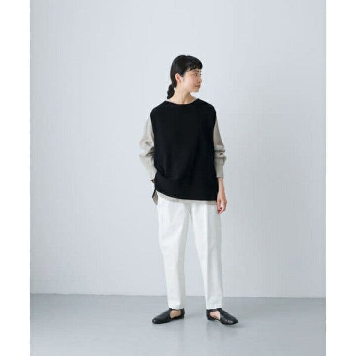 2025ss かぐれ　ドライコットンニットベスト　ブラック