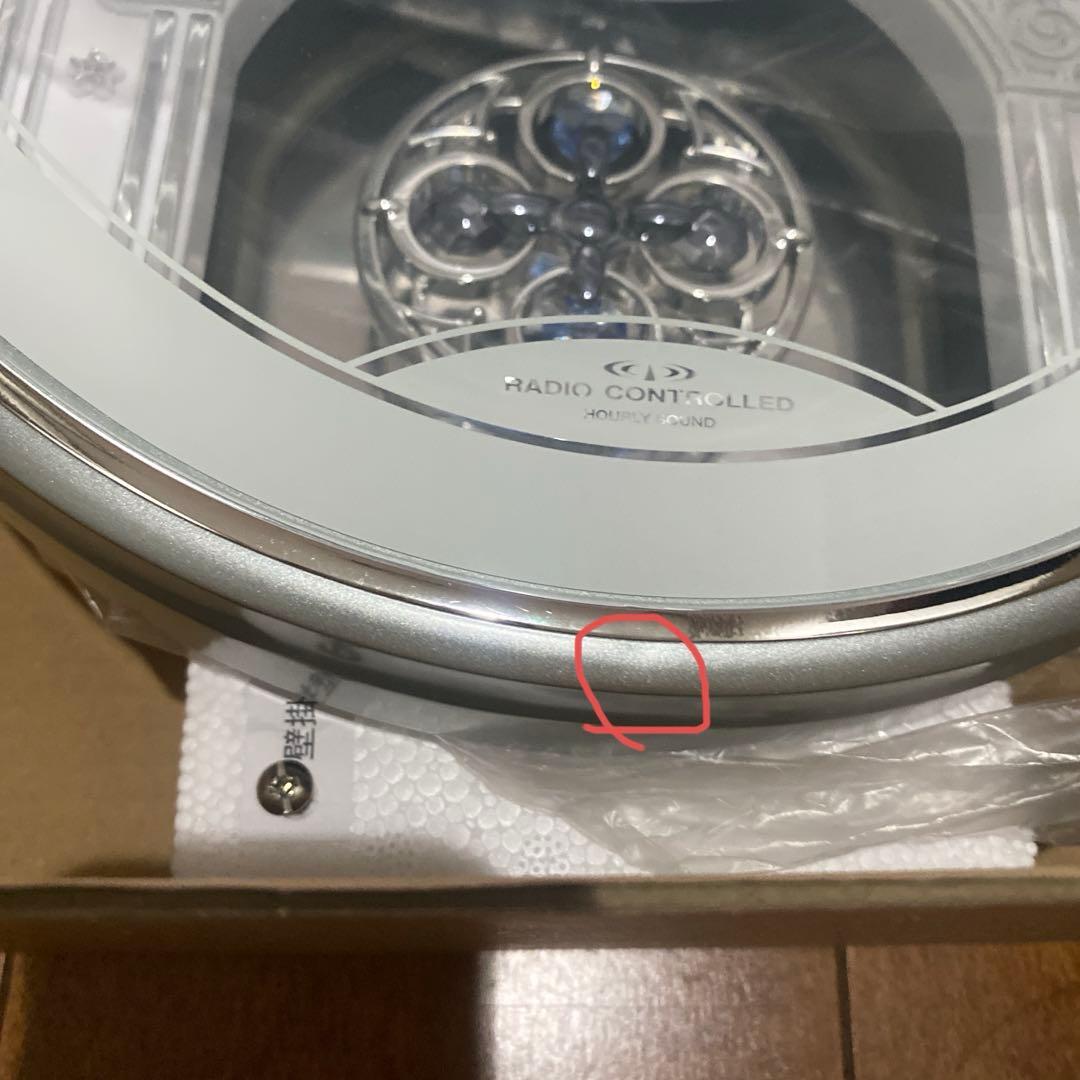 ・専用・未使用　凹みあり　リズム時計　Small World 電波時計掛け時計