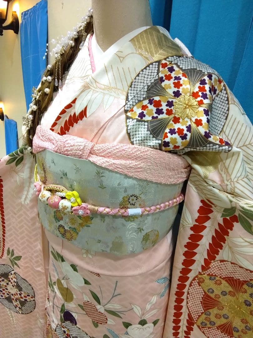 振袖フルセット、正絹振袖、成人式、帯揚げ、帯締め、西陣袋帯、長襦袢