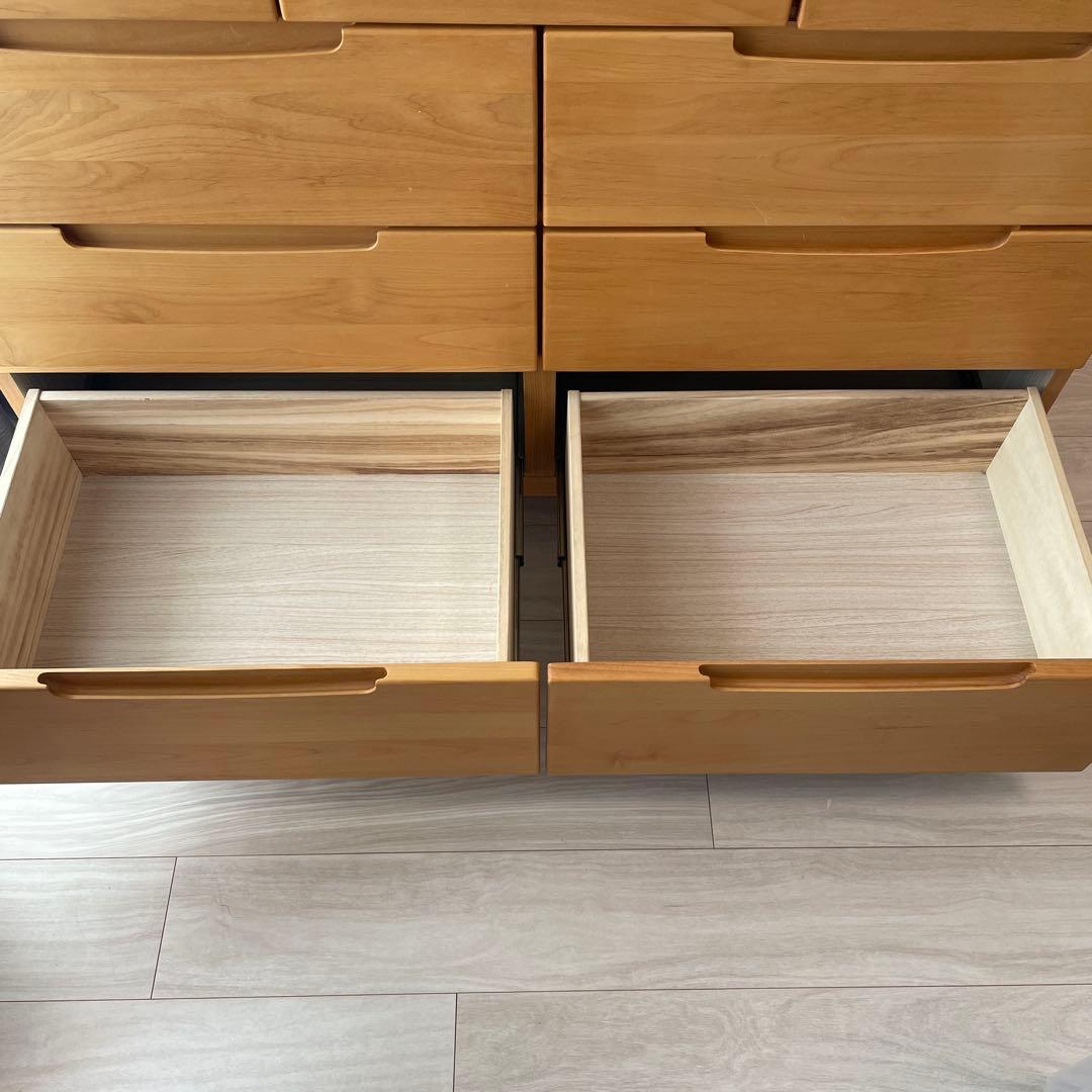 値下げ‼︎ISSEIKI◾️無垢材◾️ナチュラルウッド チェスト 9引出し