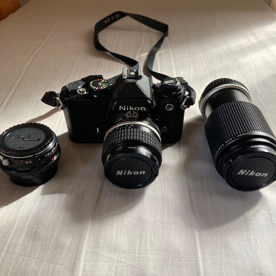 Nikon FEブラックボディ本体レンズ３点セット