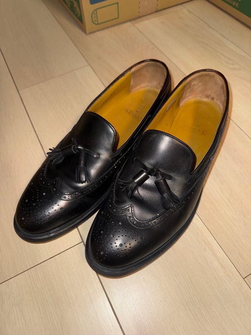 美品 REGAL タッセルローファー ウイングチップ メダリオン JE03 27