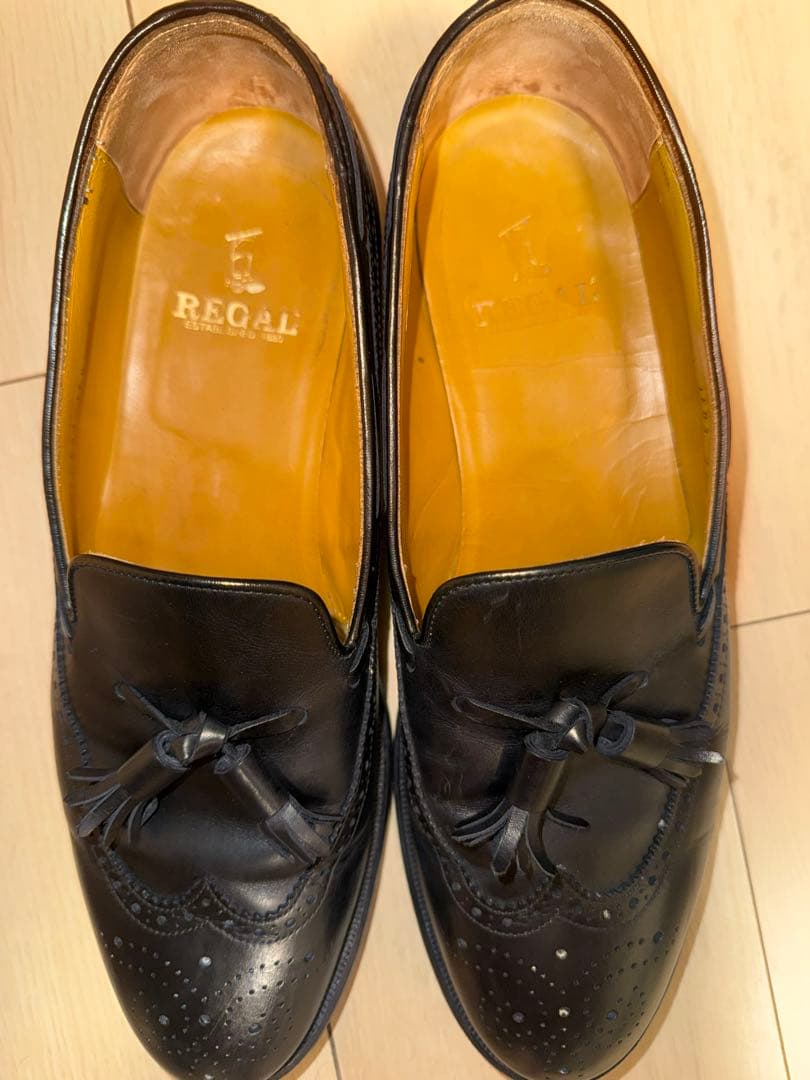 美品 REGAL タッセルローファー ウイングチップ メダリオン JE03 27