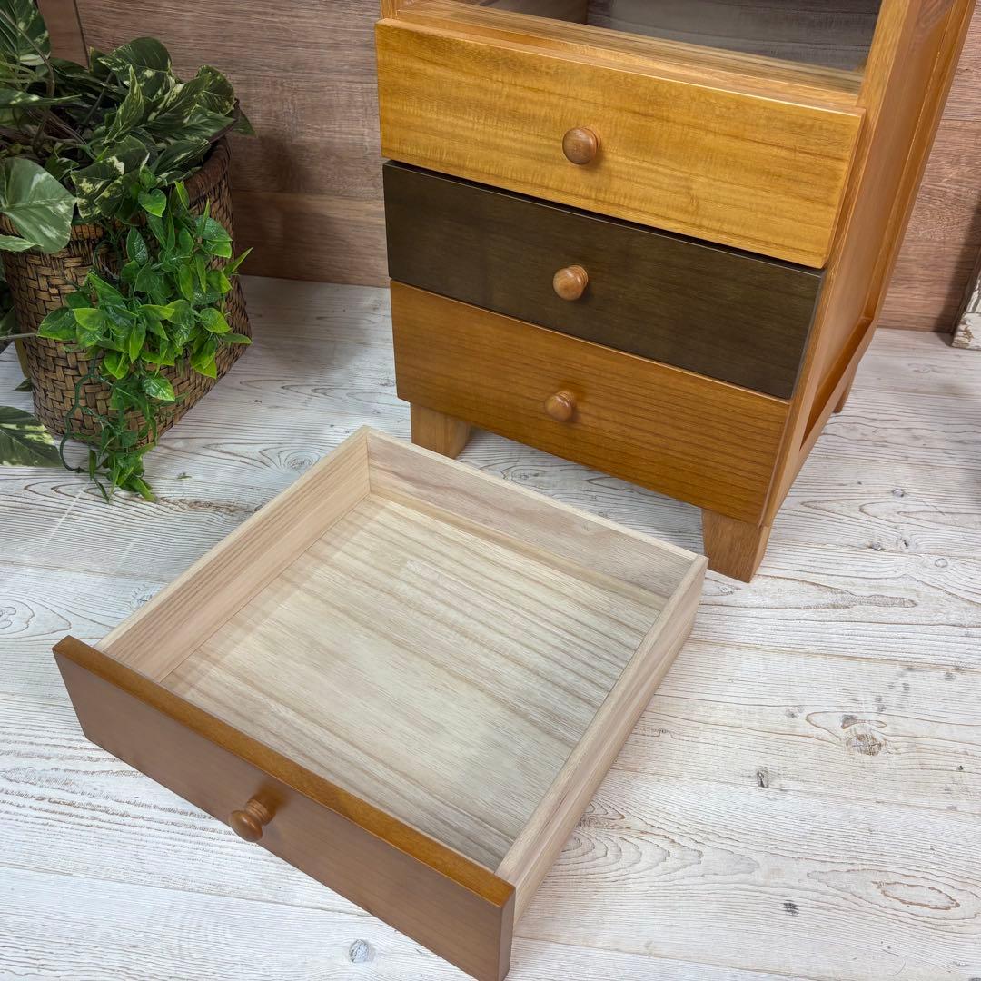 ナチュラルウッド桐材無垢木製カラー多引き出し7段チェストタンス収納飾り棚収納家具