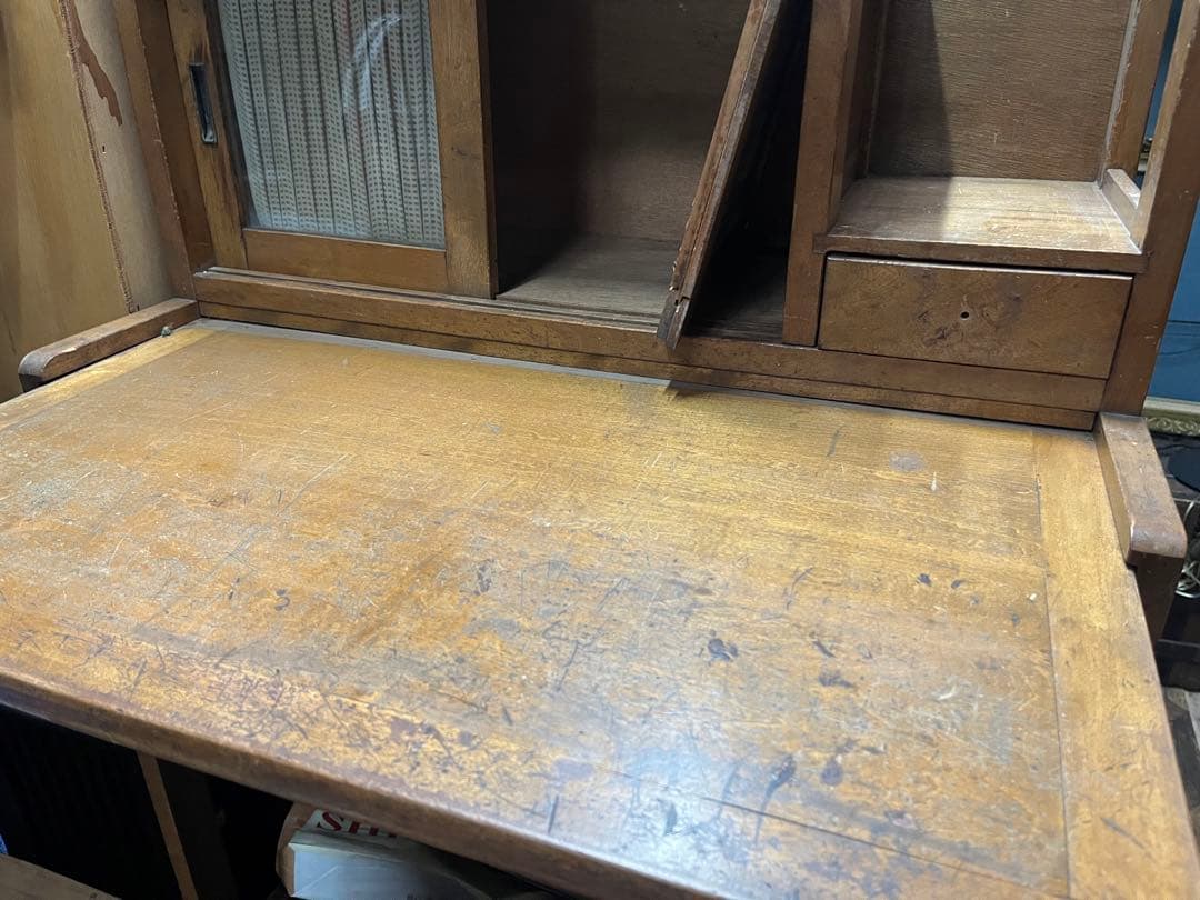 学習机 勉強机 昭和レトロ 当時物 インテリア アンティーク 古道具