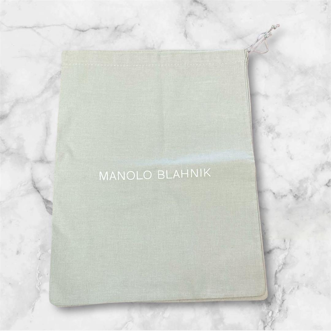 専用 MANOLO BLAHNIK マノロブラニク ハンギシ 36.5 ネイビー