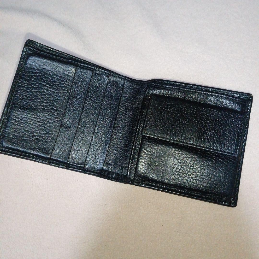 GUCCI ブラック 二つ折り財布 GGパターン