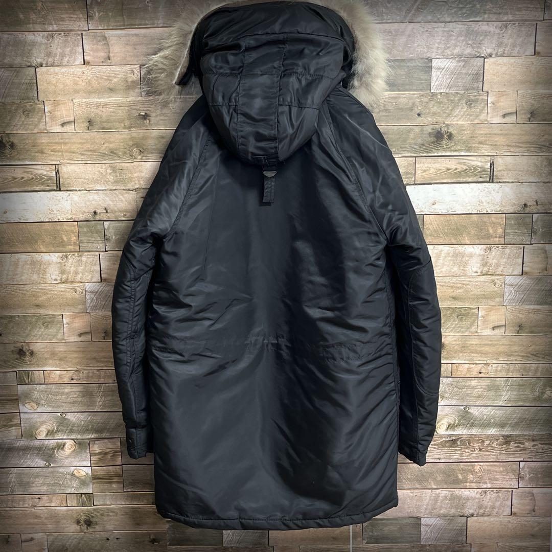 SPIEWAX フライトジャケット N3B ファ ナイロン USA製 ブラック