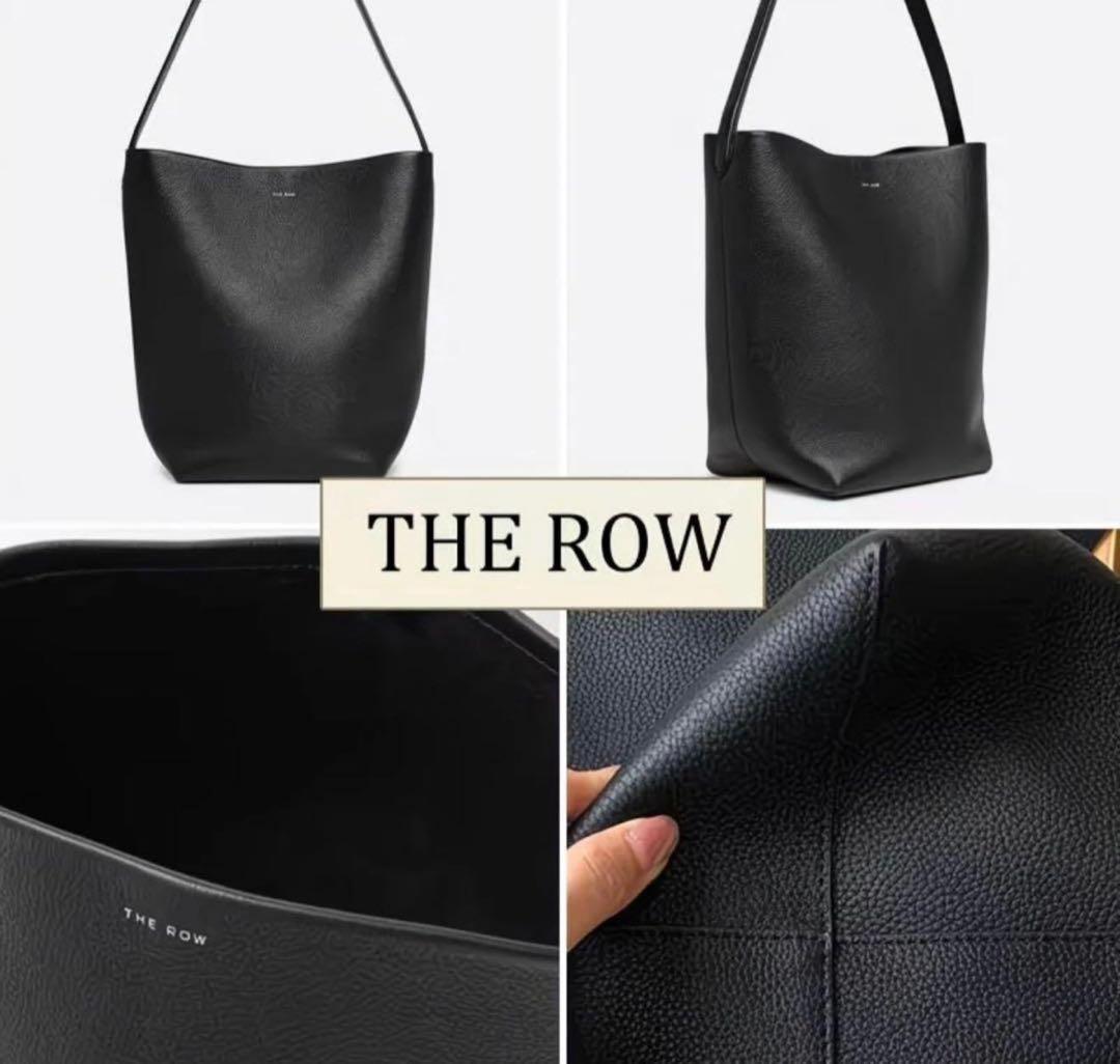 The Row上質牛革ショルダーバッグ｜大容量バケット型 通勤・デイリーユース