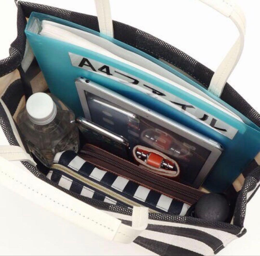 極美品　アニエスベー　A4対応　ギンガムチェックトートバッグ　刺繍　縦長マチあり