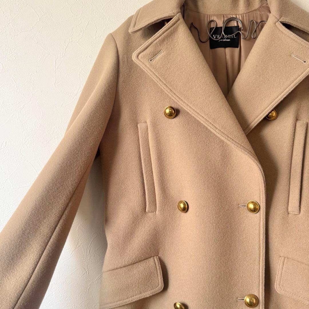 VERMEIL par iena メルトンミリタリーロングコート 40