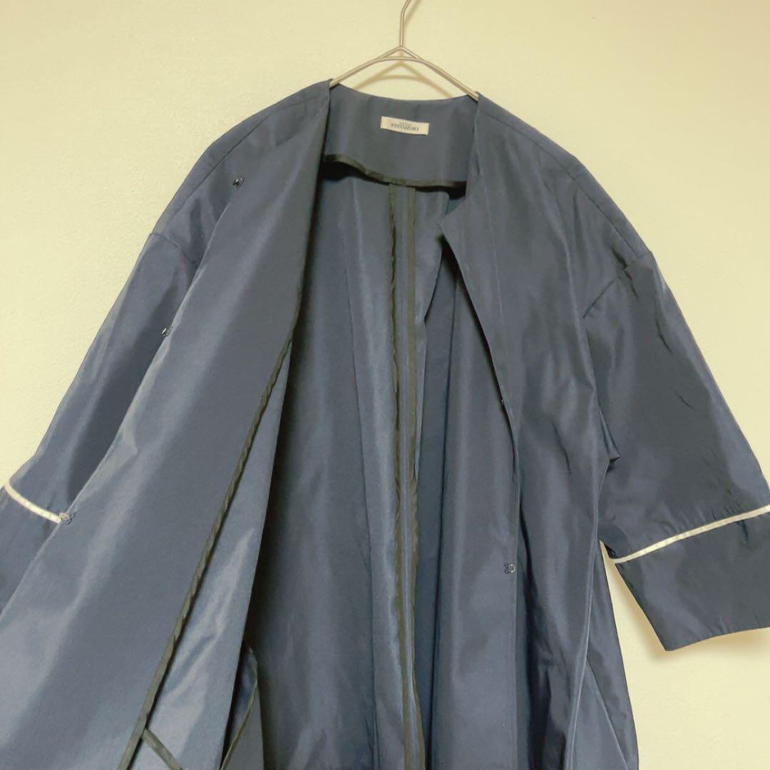 美品 KEI SUZUKI ケイスズキ コート DYUMA-デュマ- ネイビー