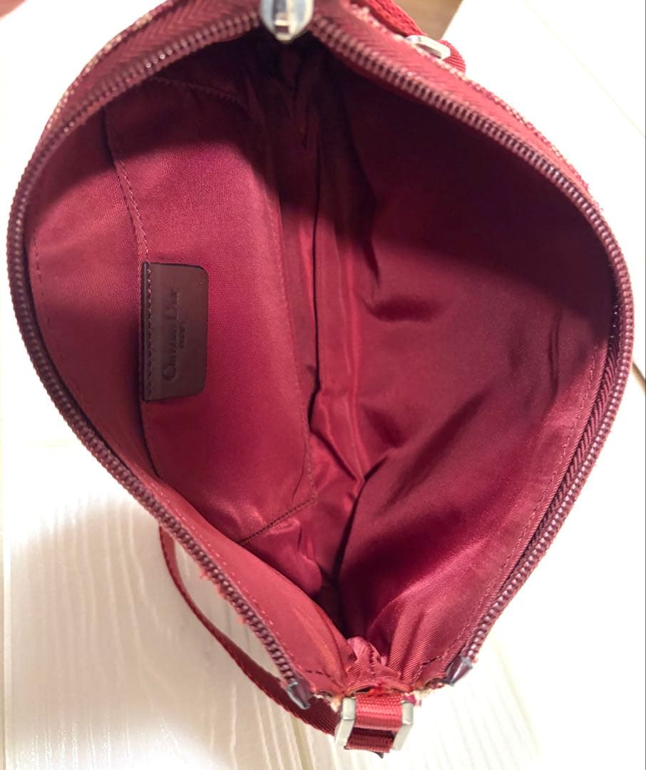 美品/クリスチャンディオール　アクセサリーポーチ　トロッター　キャンバス　レザー