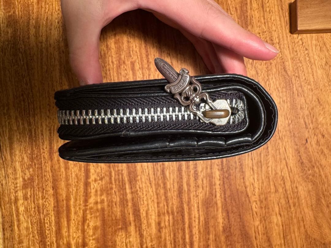 クロムハーツSQ ZIP BILL スクエアジップビル レザー財布