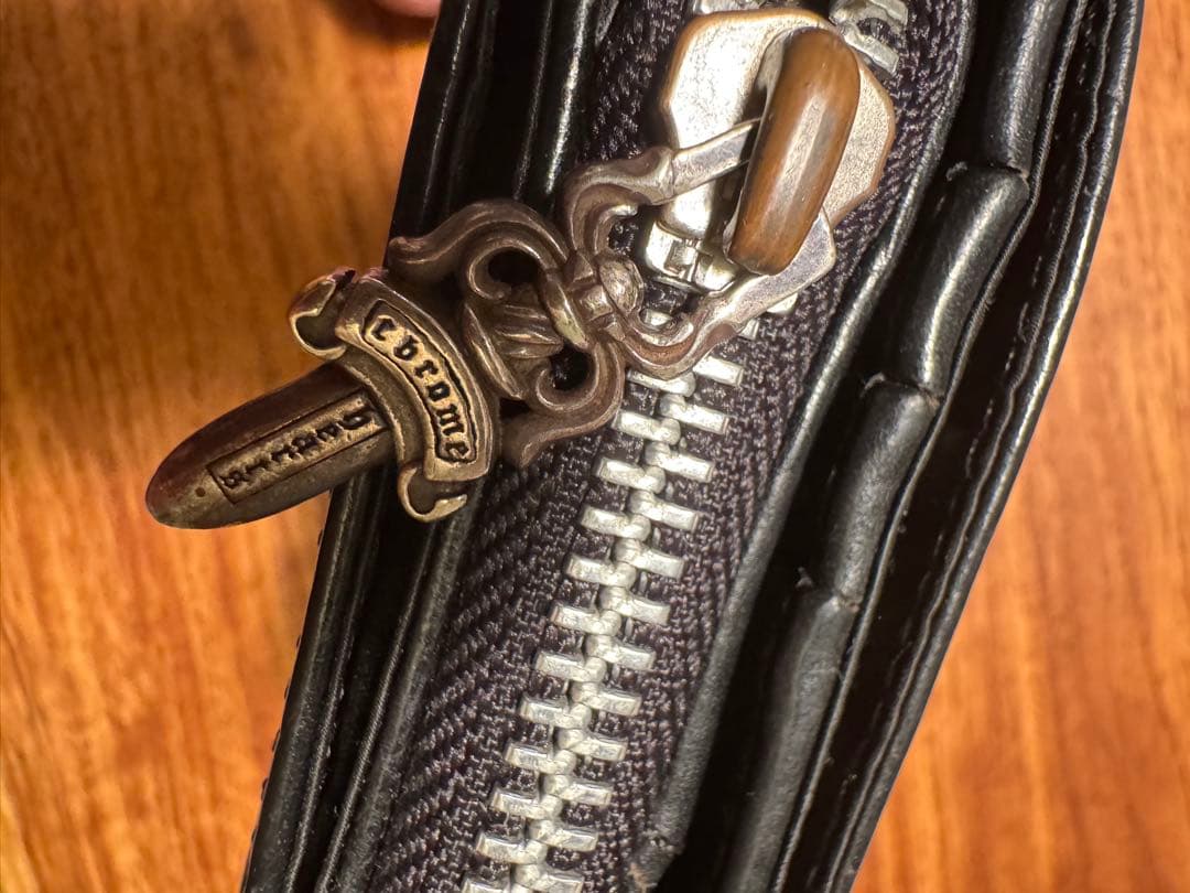 クロムハーツSQ ZIP BILL スクエアジップビル レザー財布