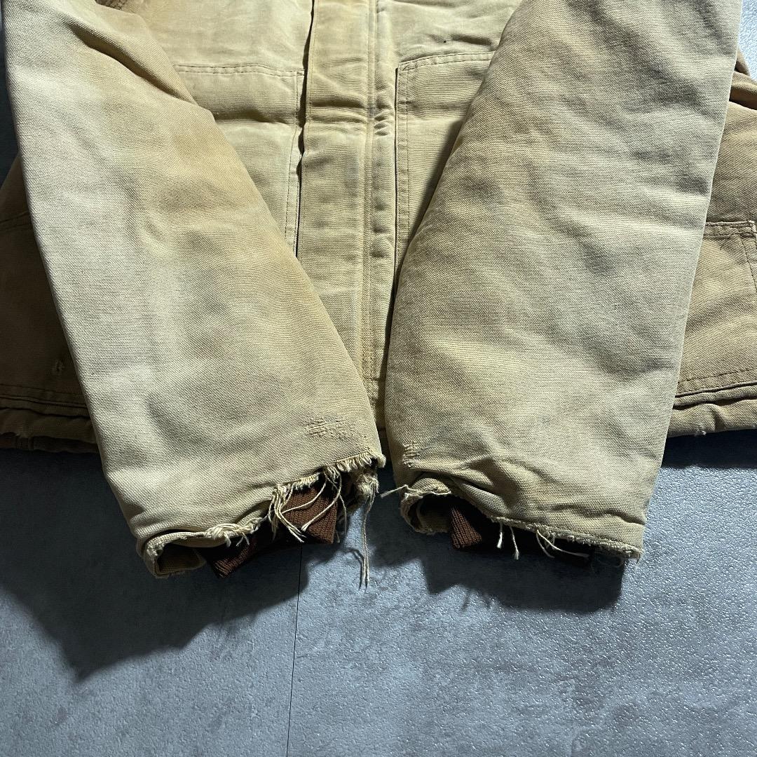 80-90s 星タグ USA製 ブラウン カーハート 短丈トラディショナル