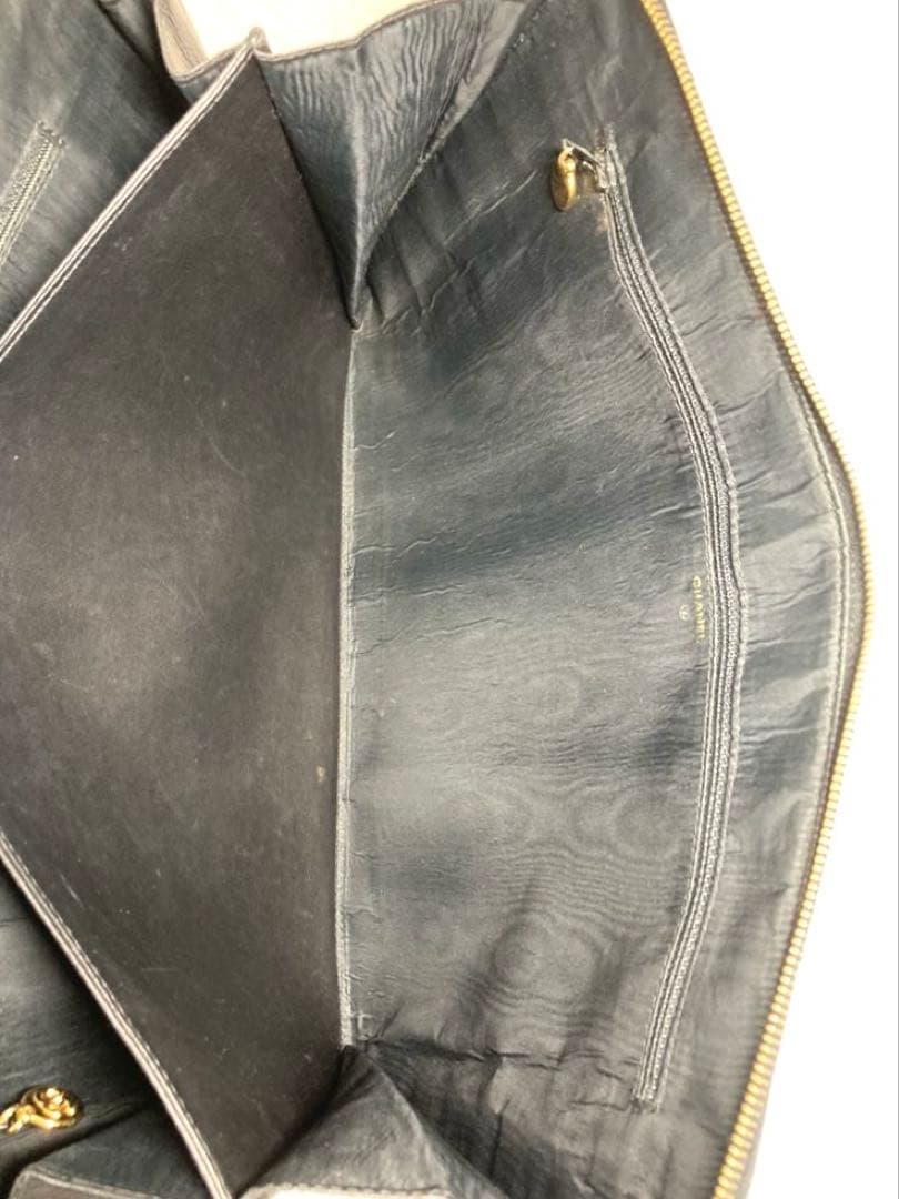 シャネル　ココマーク　パテントレザー　クラッチバッグ　ハンドバック　ブラック