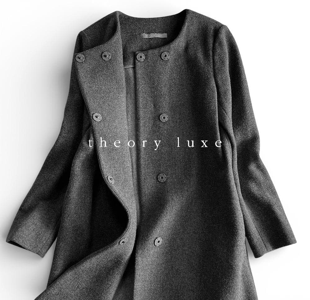 令ちゃん！セオリーリュクス ノーカラーダブルブレスト ングコート40