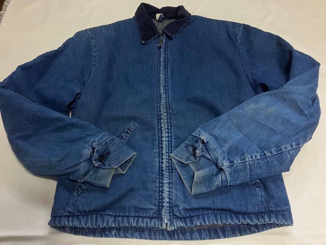60〜70s ストアブランド デニムジャケット ブランケット付き ヴィンテージ