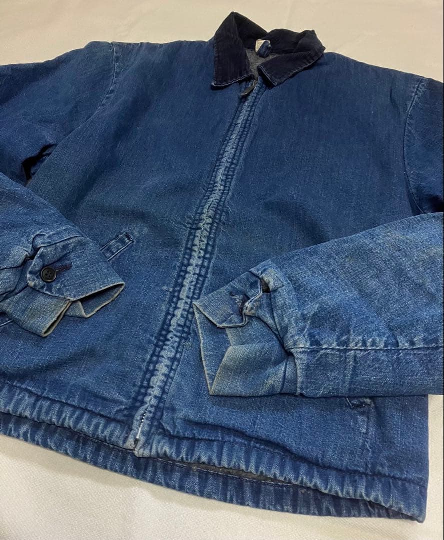60〜70s ストアブランド デニムジャケット ブランケット付き ヴィンテージ