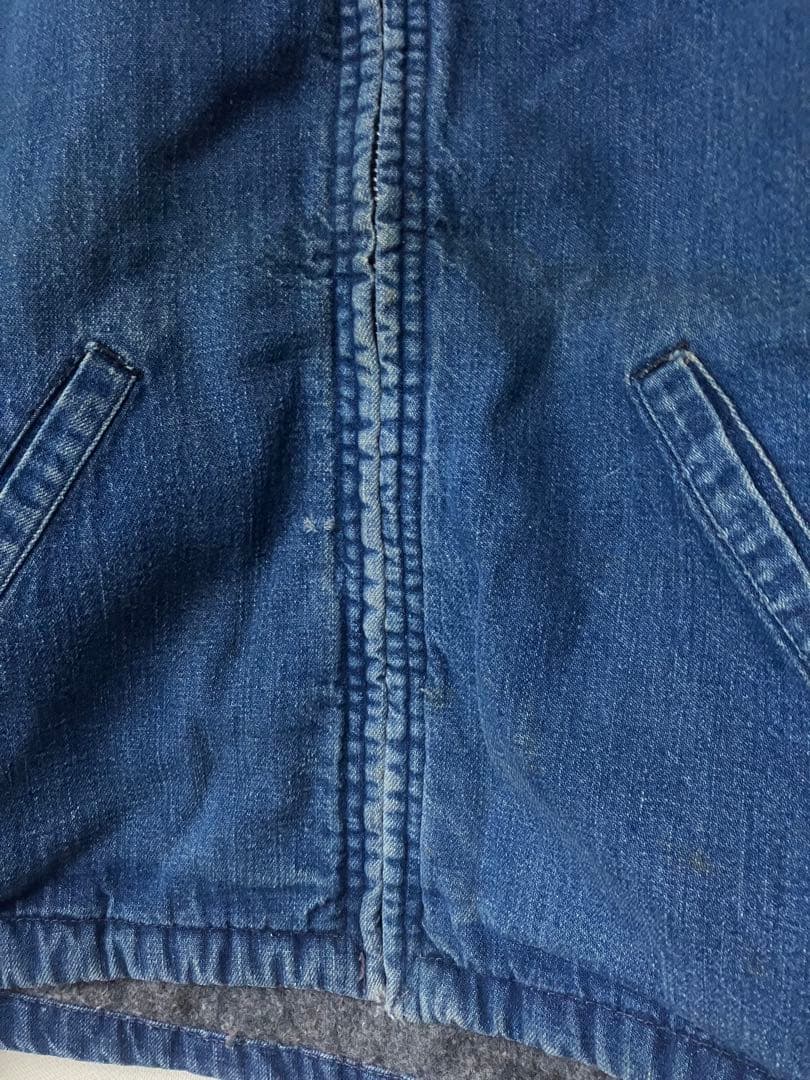 60〜70s ストアブランド デニムジャケット ブランケット付き ヴィンテージ