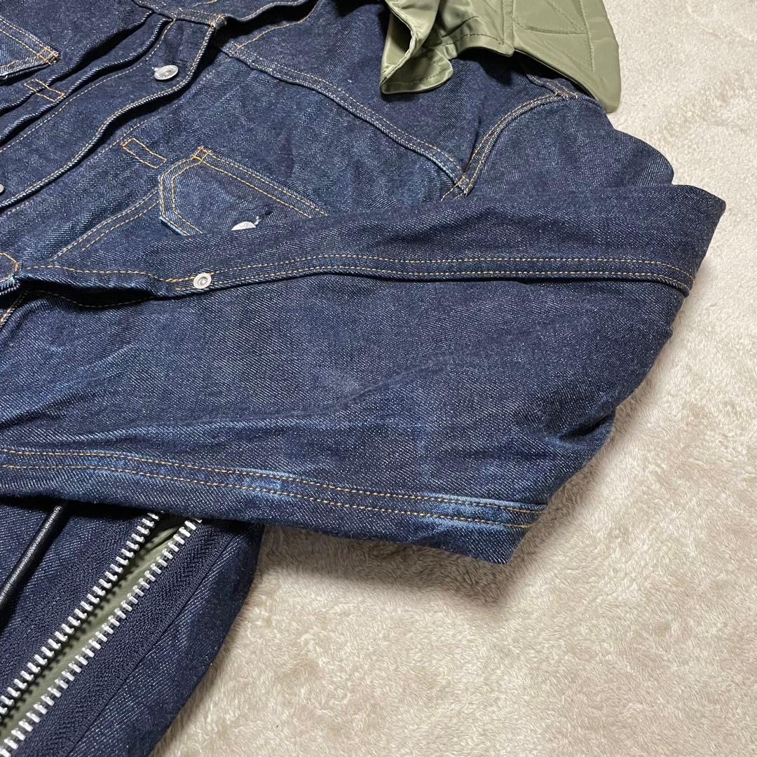 【19AW】sacai ナイロン ドッキング デニムジャケット