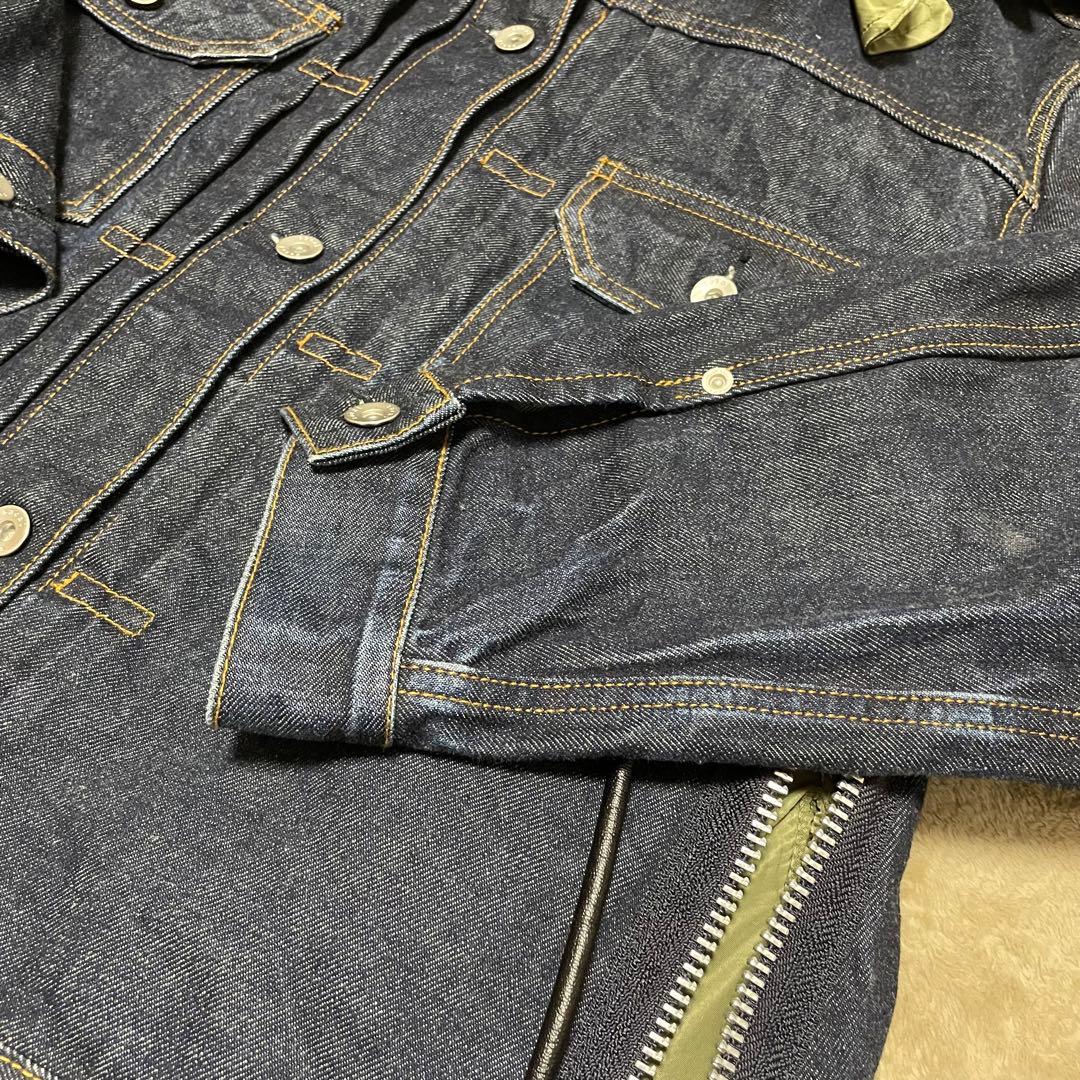 【19AW】sacai ナイロン ドッキング デニムジャケット