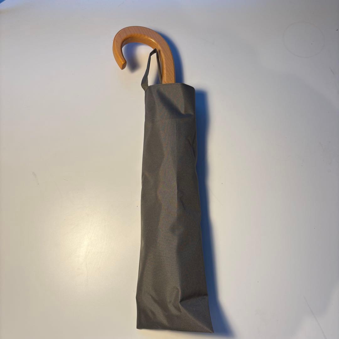 サンバリア 日傘 2段折 無地 モスグレー