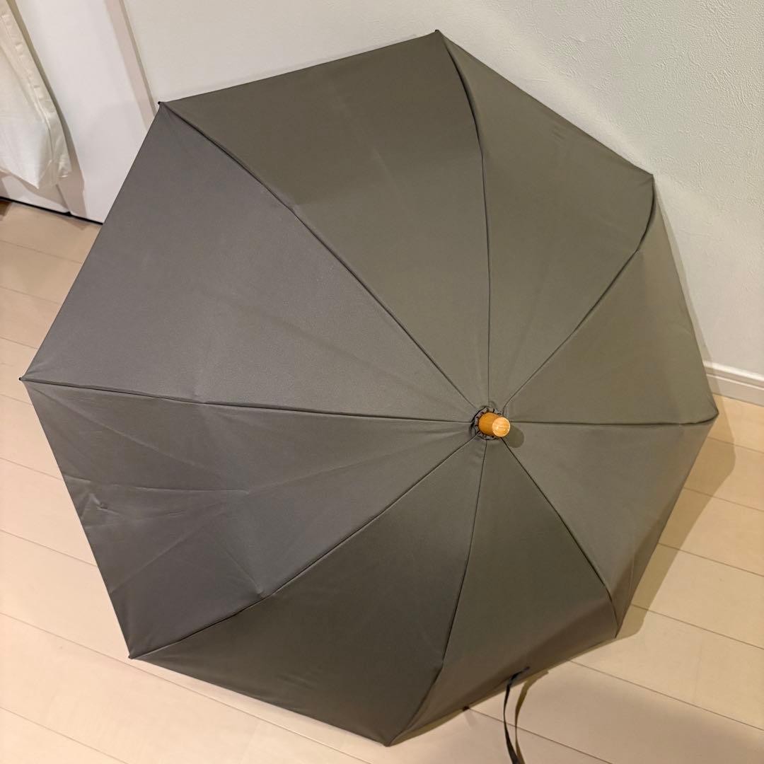 サンバリア 日傘 2段折 無地 モスグレー