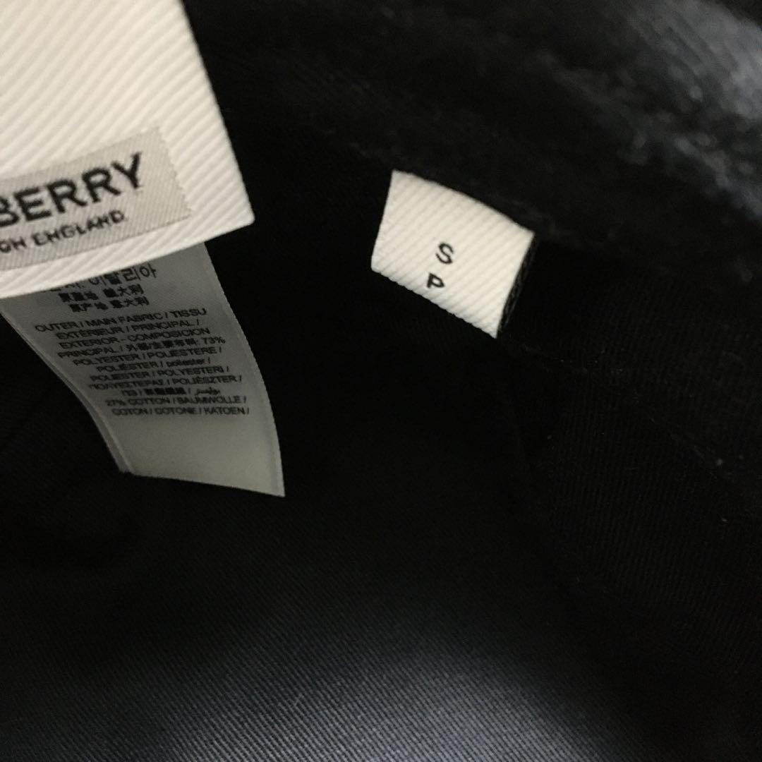 Burberry バーバリー TBモノグラム バケットハット ブラック　S