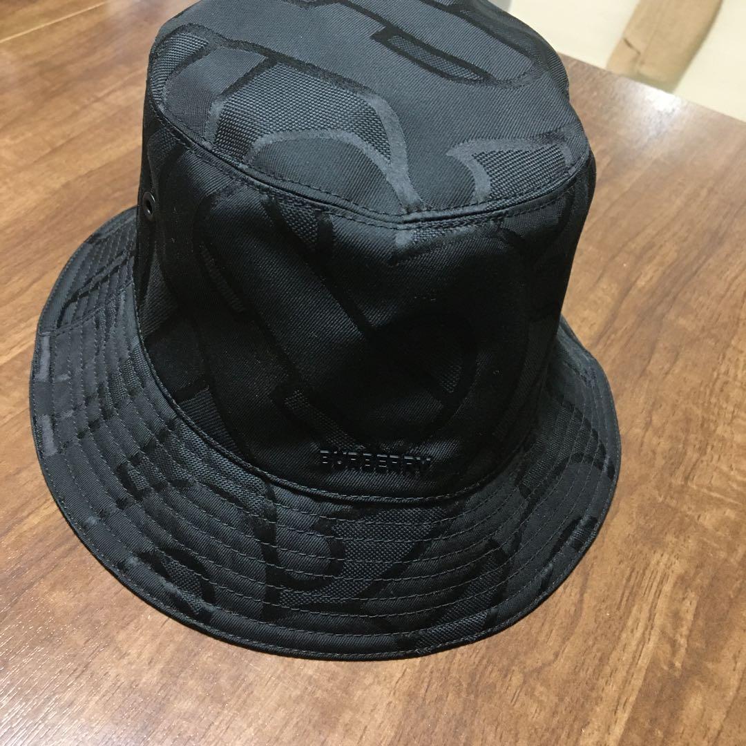 Burberry バーバリー TBモノグラム バケットハット ブラック　S