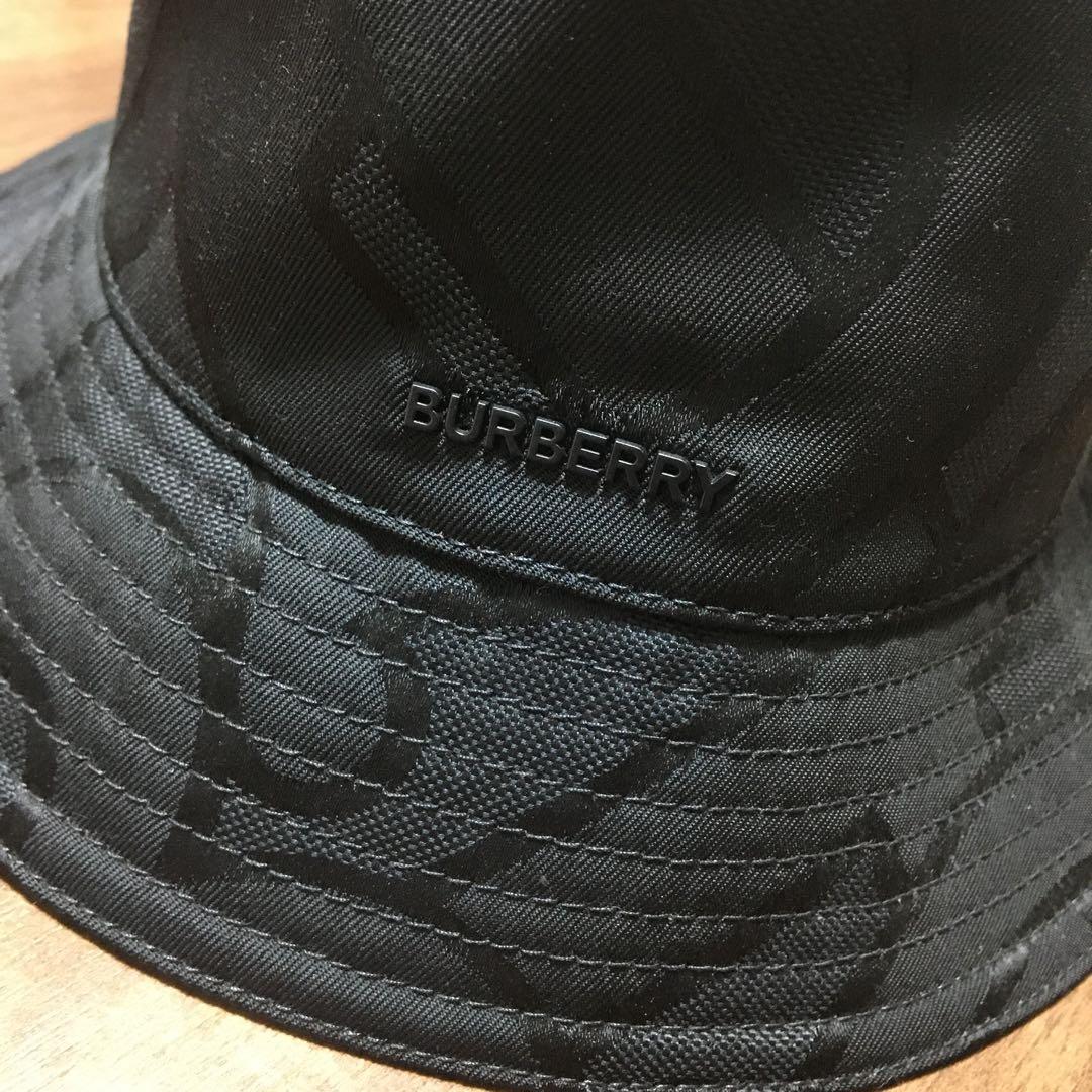 Burberry バーバリー TBモノグラム バケットハット ブラック　S