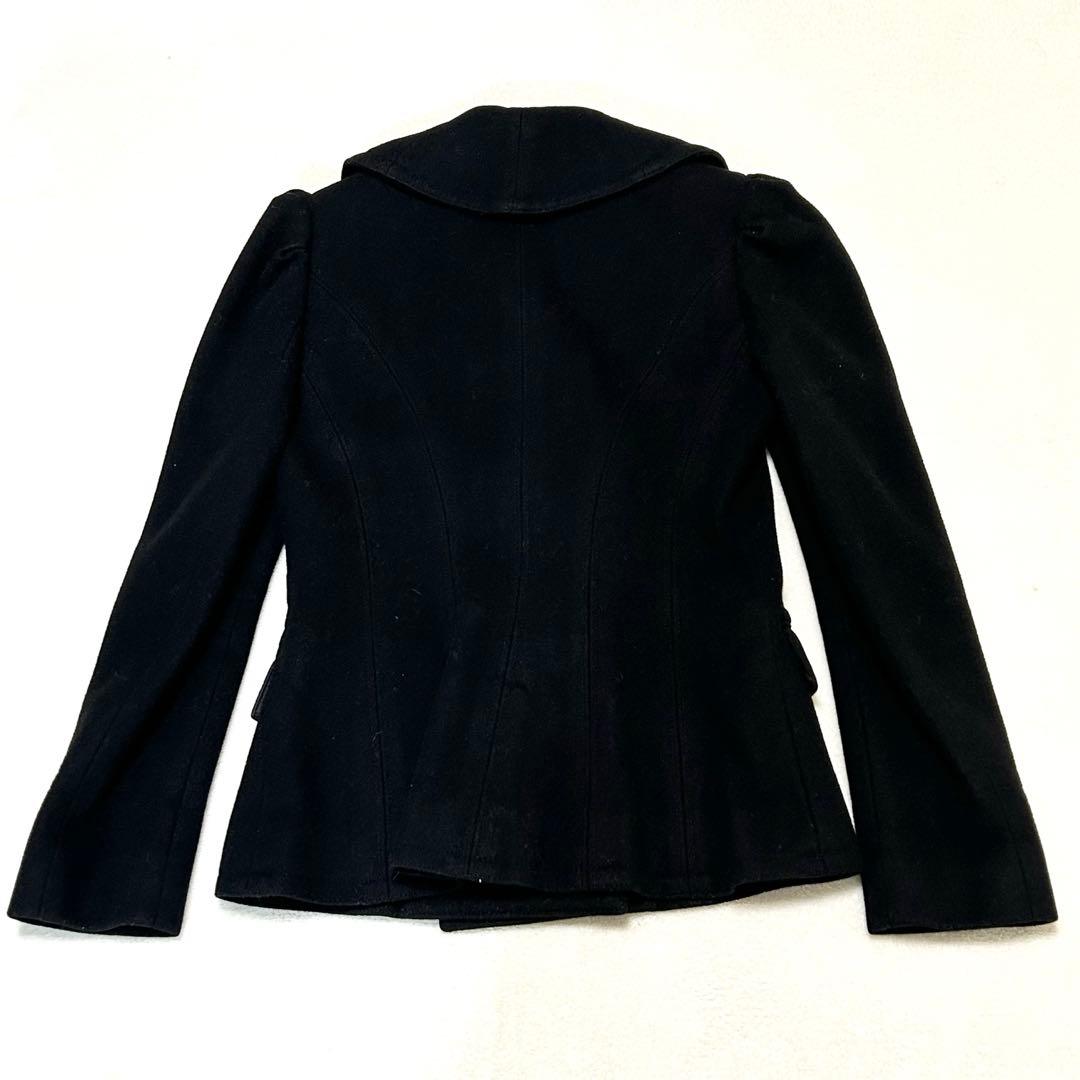 【美品】ラルフローレン　Pコート　ウール　カシミヤ混　ブラック