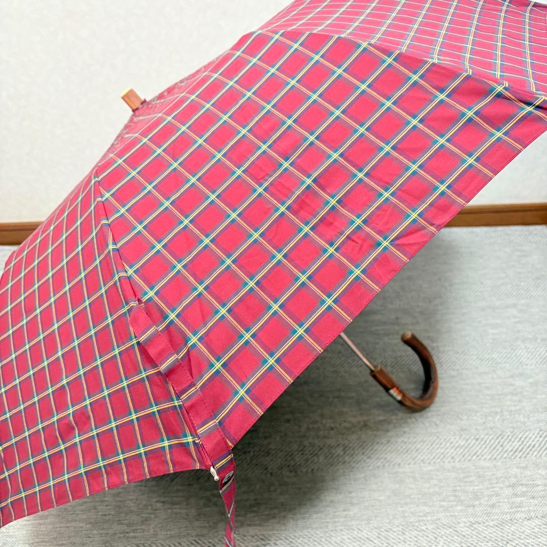 美品　トラディショナルウェザーウェア　晴雨兼用折りたたみ傘　チェック柄