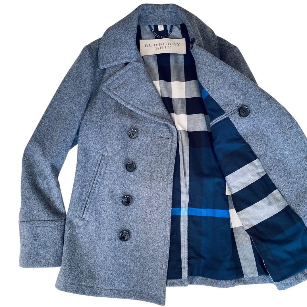 BURBERRY BRIT バーバリー【極美品】メルトンウール ピーコート