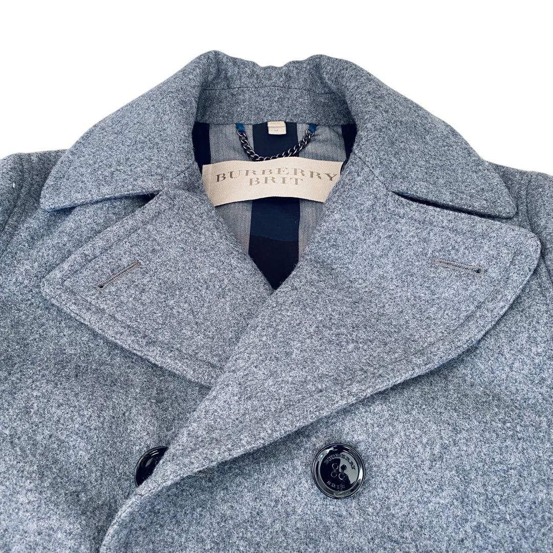BURBERRY BRIT バーバリー【極美品】メルトンウール ピーコート