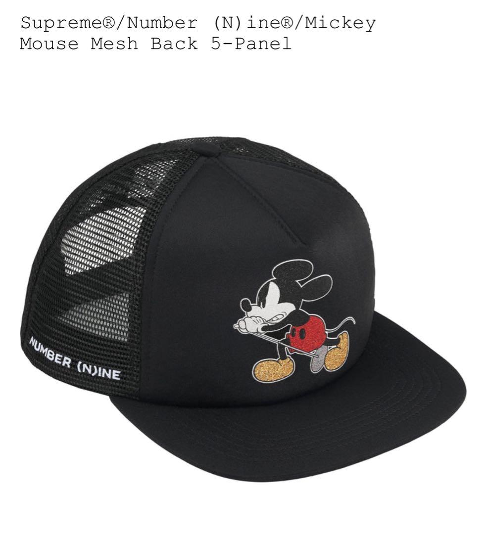 Number nine Mickey Mouse Mesh 5-Panel 黒