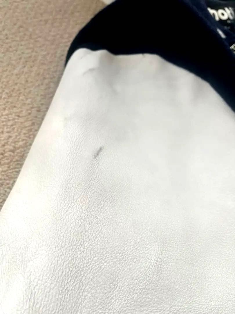 Schott スタジャン ネイビー/ホワイト サイズ38