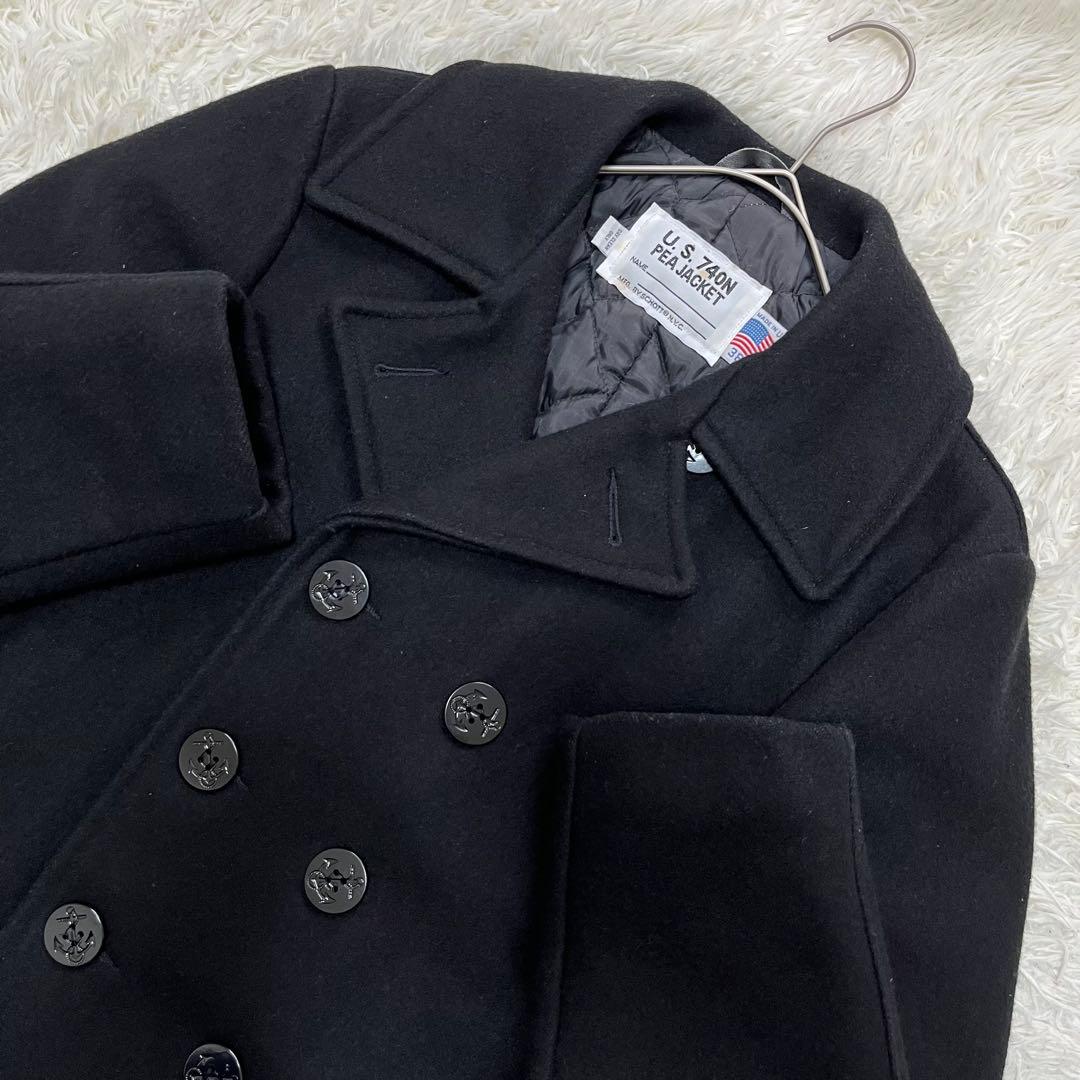 美品✨ショット U.S. 740N ピーコート キルティング ウール 38 M