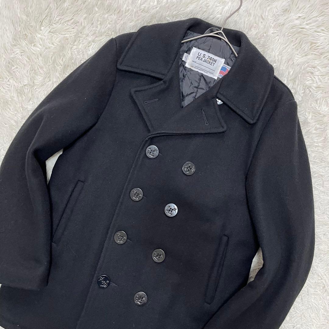 美品✨ショット U.S. 740N ピーコート キルティング ウール 38 M