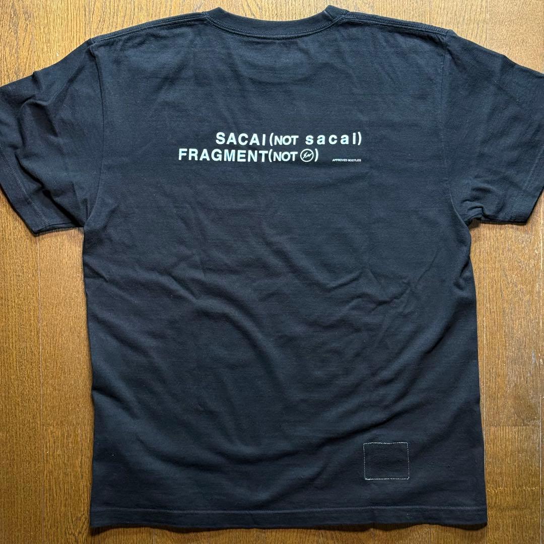 sacai x FRAGMENT DESIGN Tシャツ 黒 size3