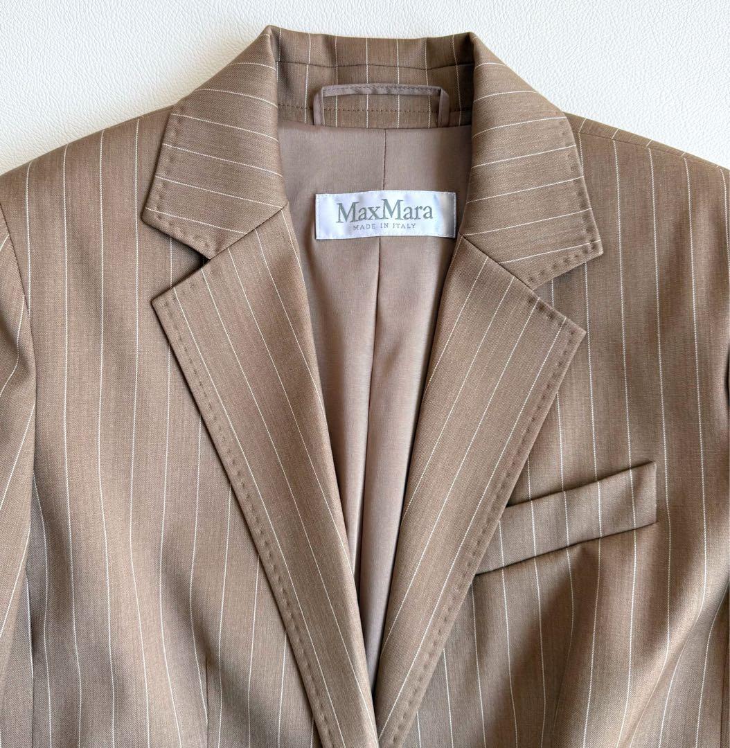 新品　マックスマーラ　最高級　セットアップ　ベージュ　ジャケット　スカート　38