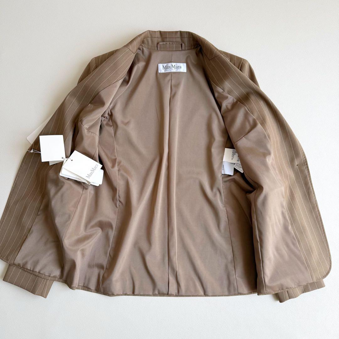 新品　マックスマーラ　最高級　セットアップ　ベージュ　ジャケット　スカート　38