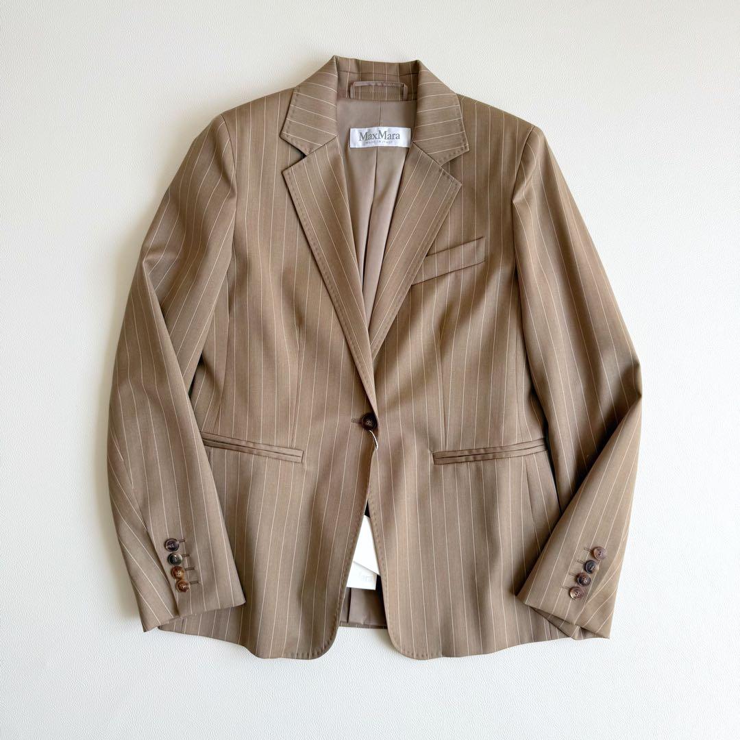 新品　マックスマーラ　最高級　セットアップ　ベージュ　ジャケット　スカート　38